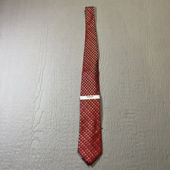 Eagle Red Christmas Present Men's Silk Necktie New 3.5"/58" Holiday Tree NWT - Picture 3 of 10